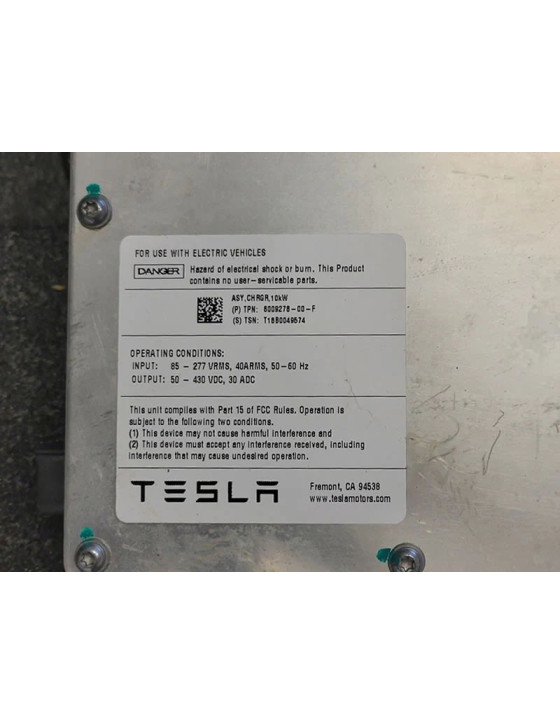 2012-2015 Tesla Model S 85 10kW Charger
